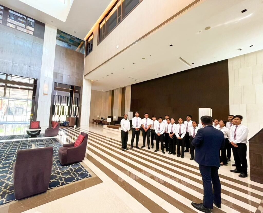 Hospitality skill development training at Radisson Blu by GIHM students