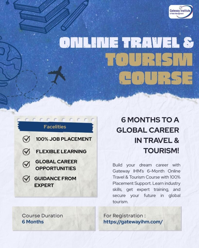 Students learning travel and tourism online at Gateway IHM
